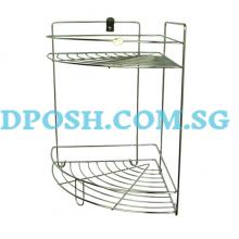 FT-9022 ( 10')-S/Steel 2 Tier Corner Rack