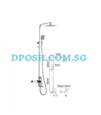 NTL-1001 Bath/Shower Mixer Complete With Hand Shower And Square Rain Shower Head