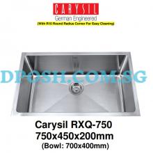 CARYSIL-RXQ-750-1.2mm Handmade Stainless Steel Undermount Kitchen Sink 