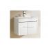 8246W-60-Stainless Steel Basin Cabinet with Mirror ( White )