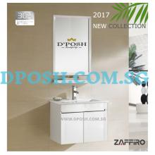 8246W-60-Stainless Steel Basin Cabinet with Mirror ( White )