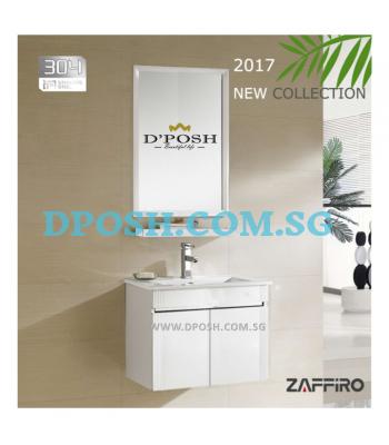 8246W-60-Stainless Steel Basin Cabinet with Mirror ( White )