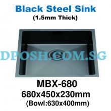 MONIC-MBX-680-Black Steel Finish Kitchen Sink