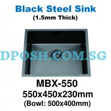 MONIC-MBX-550-Black Steel Finish Kitchen Sink