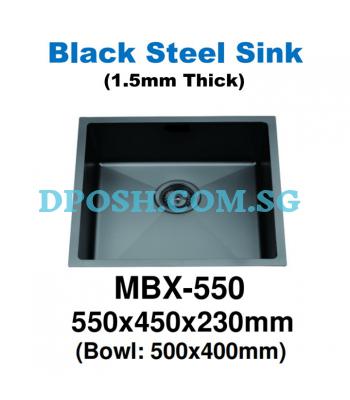 MONIC-MBX-550-Black Steel Finish Kitchen Sink