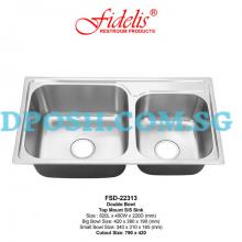 Fidelis-FSD-22313-Stainless Steel Insert Kitchen Sink 