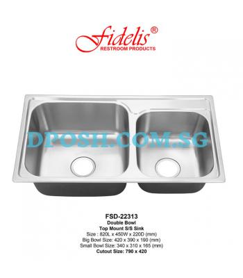 Fidelis-FSD-22313-Stainless Steel Insert Kitchen Sink