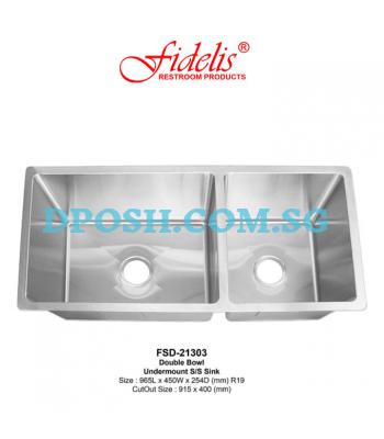 Fidelis-FSD-21303-1.2mm Stainless Steel Undermount Kitchen Sink