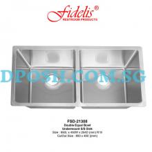 Fidelis-FSD-21308-1.2mm Stainless Steel Undermount Kitchen Sink 
