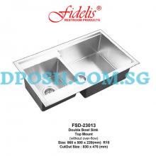 Fidelis-FSD-23013-1.2mm Stainless Steel Insert Kitchen Sink 