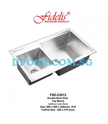 Fidelis-FSD-23013-1.2mm Stainless Steel Insert Kitchen Sink