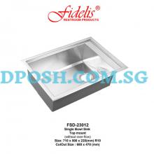 Fidelis-FSD-23012-1.2mm Stainless Steel Insert Kitchen Sink 