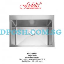 Fidelis-FSD-21401-1.2mm Stainless Steel Insert Kitchen Sink 