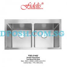 Fidelis-FSD-21402-1.2mm Stainless Steel Insert Kitchen Sink 
