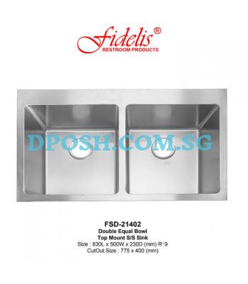 Fidelis-FSD-21402-1.2mm Stainless Steel Insert Kitchen Sink