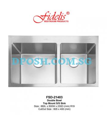 Fidelis-FSD-21403-1.2mm Stainless Steel Insert Kitchen Sink