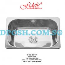 Fidelis-FSD-22113-0.8mm Stainless Steel Insert Kitchen Sink 