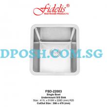 Fidelis-FSD-22003-1.05mm Stainless Steel Undermount Kitchen Sink 