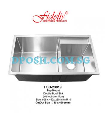 Fidelis-FSD-23019-1.2mm Stainless Steel Insert Kitchen Sink