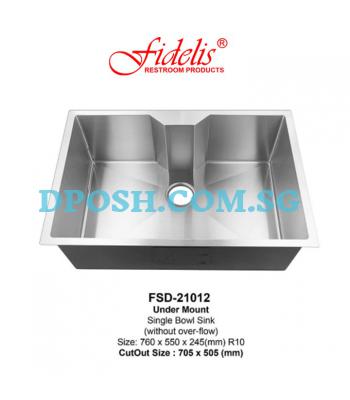 Fidelis-FSD-21012-1.2mm Stainless Steel Undermount Kitchen Sink