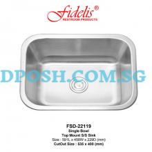 Fidelis-FSD-22119-0.8mm Stainless Steel Insert Kitchen Sink 