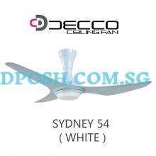 DECCO-Sydney-54'' ( WHITE ) Ceiling Fan With Remote Control & 18W RGB