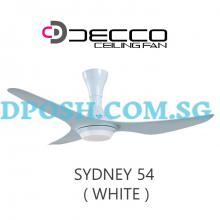 DECCO-Sydney-54'' ( WHITE ) Ceiling Fan With Remote Control & 18W RGB
