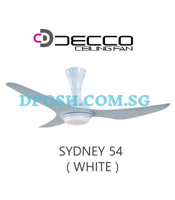 DECCO-Sydney-54'' ( WHITE ) Ceiling Fan With Remote Control & 18W RGB