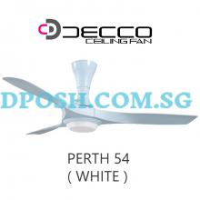 DECCO-Perth-54'' ( WHITE ) Ceiling Fan With Remote Control & 18W RGB