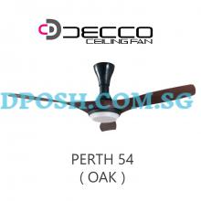 DECCO-Perth-54'' ( OAK ) Ceiling Fan With Remote Control & 18W RGB