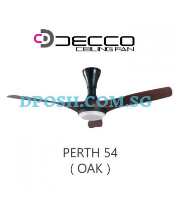DECCO-Perth-54'' ( OAK ) Ceiling Fan With Remote Control & 18W RGB
