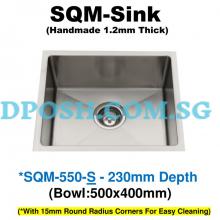 Monic-SQM-550-S-1.2mm Handmade Stainless Steel Undermount Kitchen Sink 