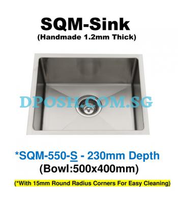 Monic-SQM-550-S-1.2mm Handmade Stainless Steel Undermount Kitchen Sink