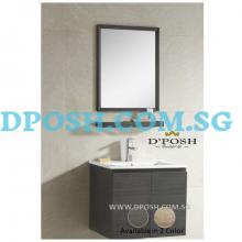 8260A-60-Stainless Steel Basin Cabinet with Mirror ( Dark Wood )