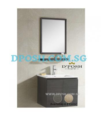 8260A-60-Stainless Steel Basin Cabinet with Mirror ( Dark Wood )