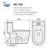 Tiara-WC-530 One Piece Toilet Bowl Tiara-WC-530 One Piece Toilet Bowl