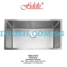 Fidelis-FSD-21213-1.2mm Stainless Steel Undermount Kitchen Sink 