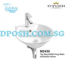 Tiara-M2430-Counter Top/Wall Mounted  Ceramic Basin