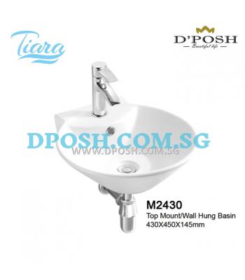 Tiara-M2430-Counter Top/Wall Mounted  Ceramic Basin