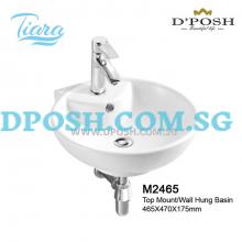 Tiara-M2465-Counter Top/Wall Mounted  Ceramic Basin