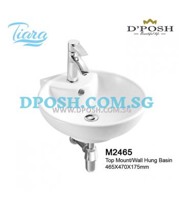 Tiara-M2465-Counter Top/Wall Mounted  Ceramic Basin