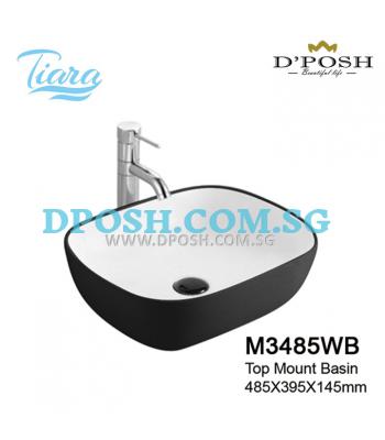 Tiara-M3485-WB-Counter Top Ceramic Basin