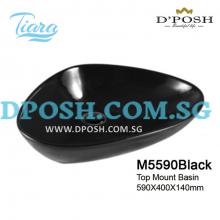 Tiara-M5590-Black-Counter Top Ceramic Basin