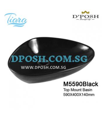 Tiara-M5590-Black-Counter Top Ceramic Basin