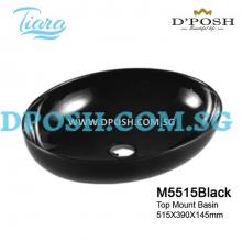 Tiara-M5515-Black-Counter Top Ceramic Basin