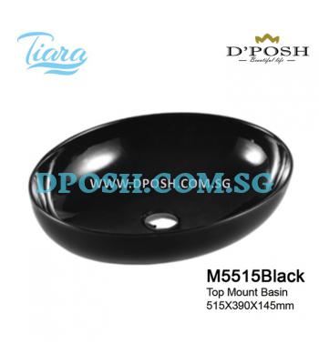 Tiara-M5515-Black-Counter Top Ceramic Basin