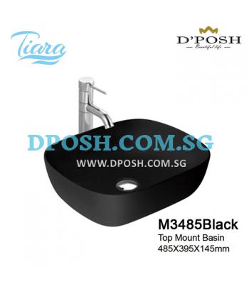 Tiara-M3485-Black-Counter Top Ceramic Basin