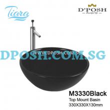 Tiara-M3330-Black-Counter Top Ceramic Basin