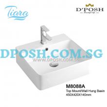 Tiara-M8088A-Counter Top/Wall Mounted  Ceramic Basin