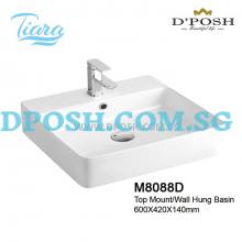 Tiara-M8088D-Counter Top/Wall Mounted  Ceramic Basin